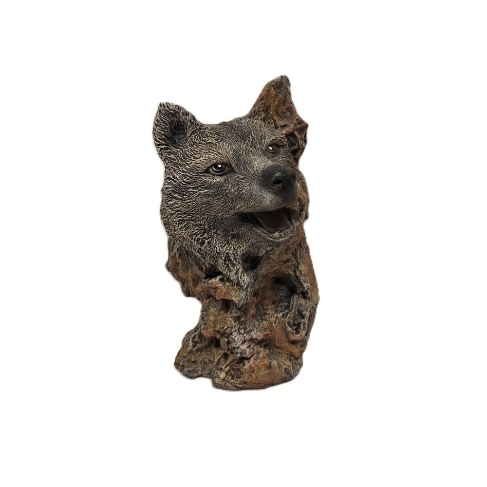 Vtg Wolf Resin Statue Avery Creations 1994 Bookend Resin Figurine Bear Wild 6"